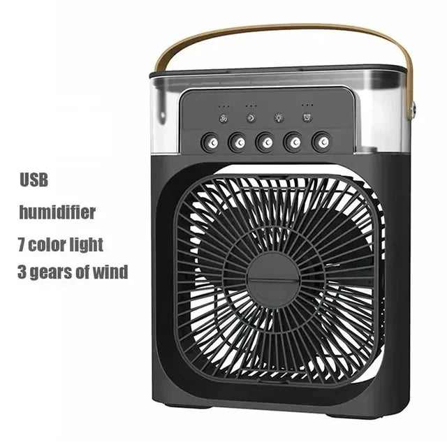 Portable 3-in-1 Air Cooler with LED Night Light and Humidifier for Home and Office